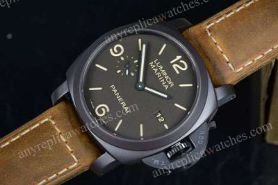 New Upgraded Panerai Marina Brown Titanium Case- SWISS WATCH